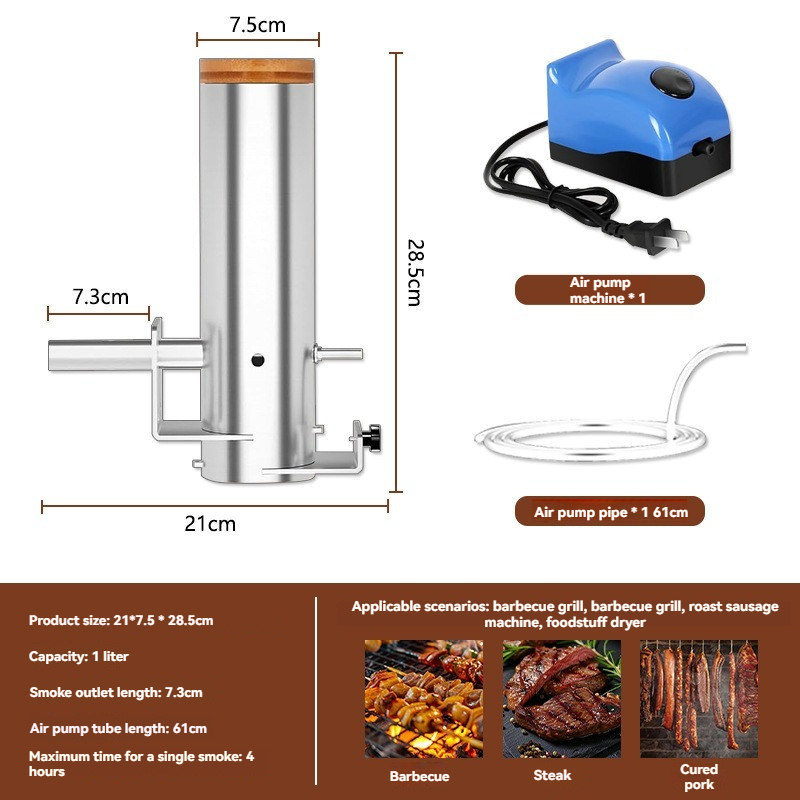 Smoker Box Wood Chip - BBQ Grill Electric Smoking Box Wood