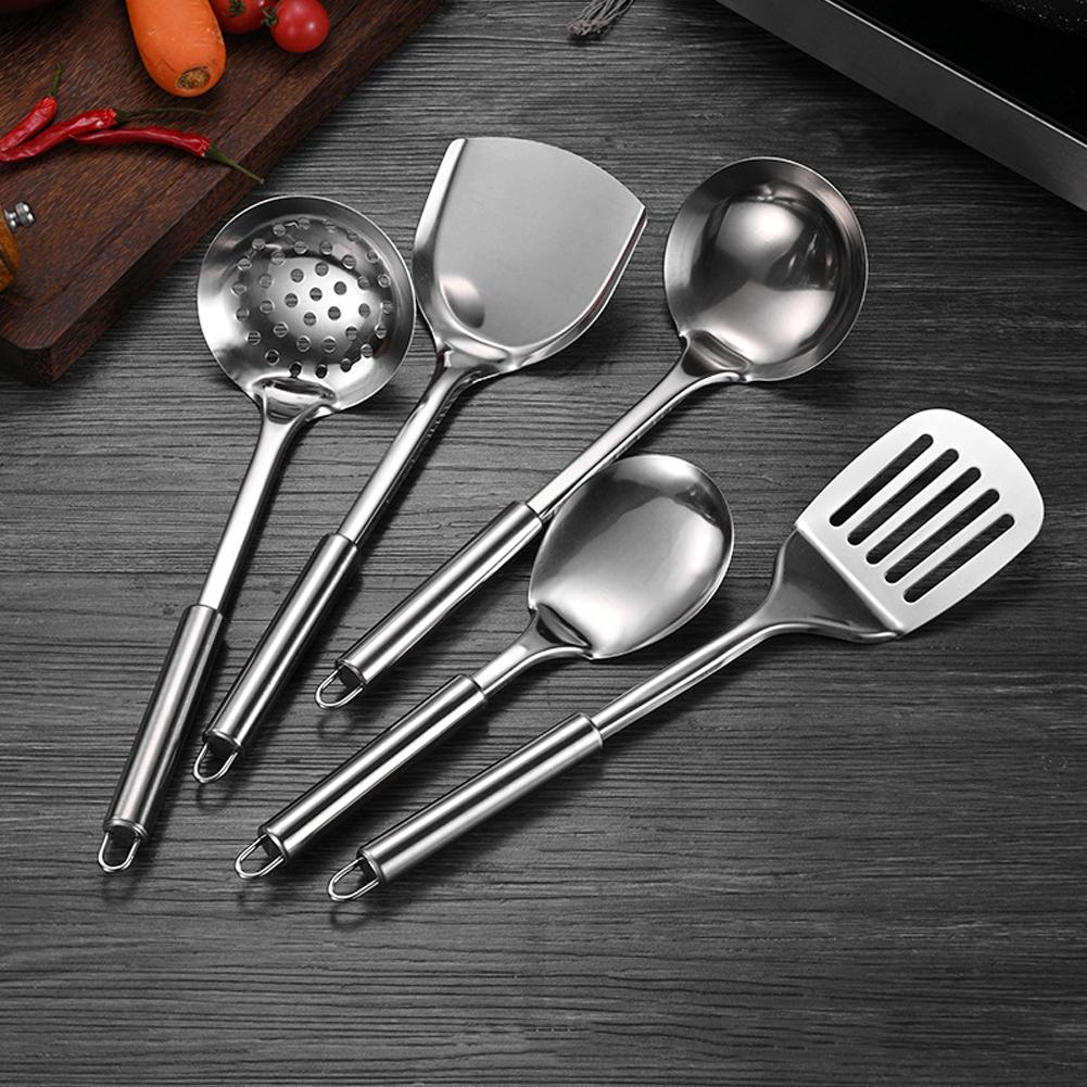 Home Cooking Utensil Set - 5PCS/SET Stainless Steel Practical Spatula Kitchen