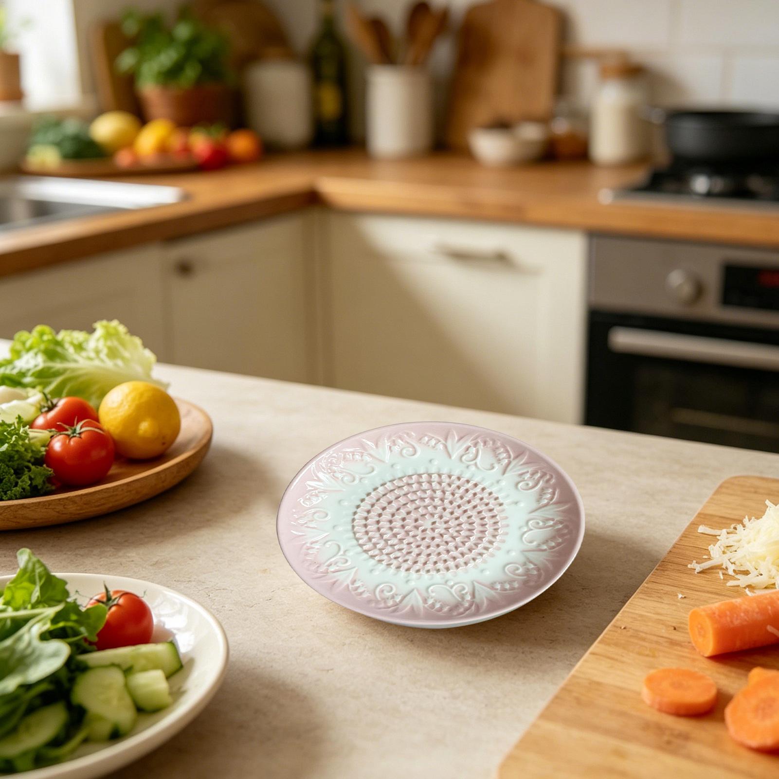 Ceramic Garlic Grater Plate Em - đánh giá và giá Home Cooking Meal