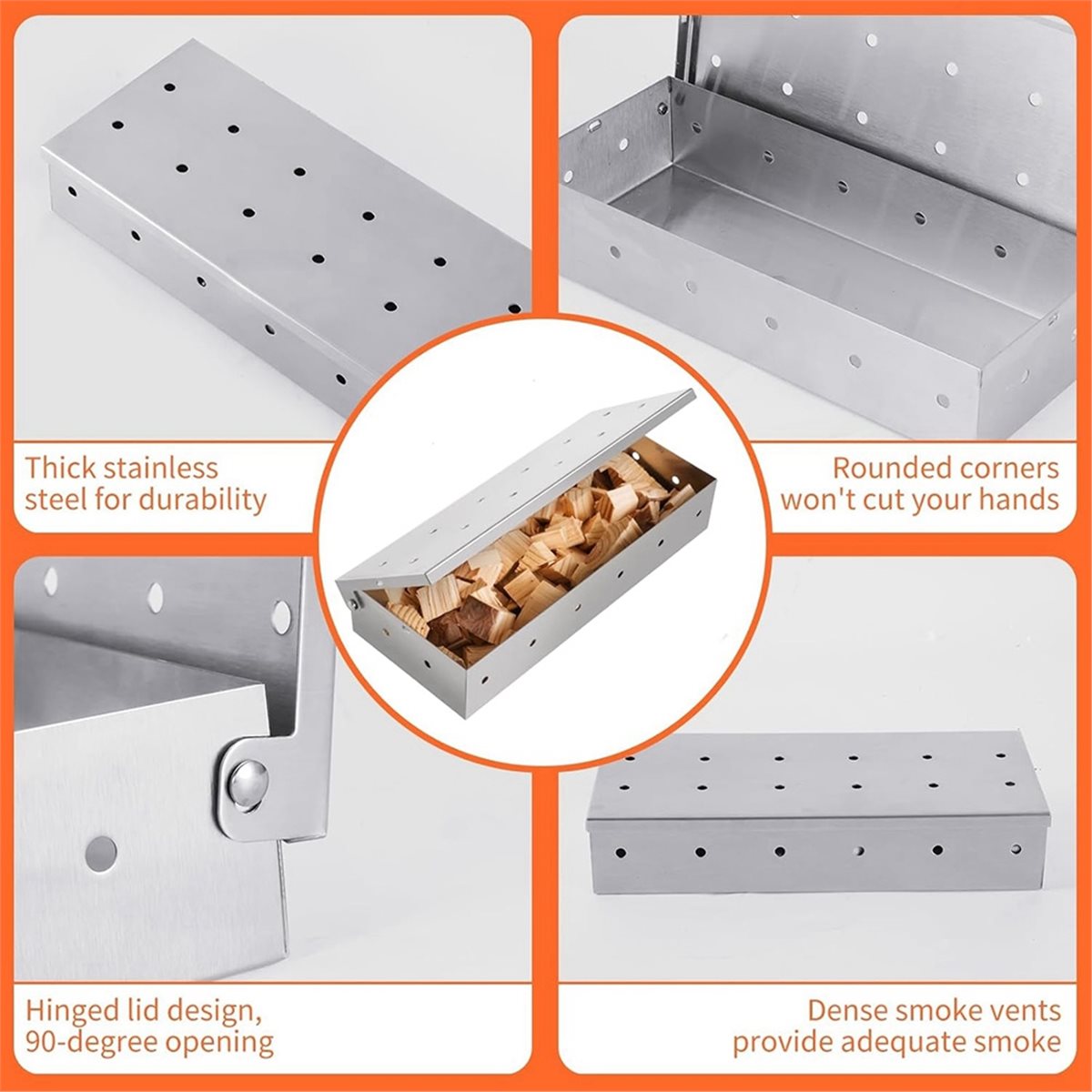 A72P Stainless Steel BBQ Smoke - đánh giá và giá Smoker Box Wood Chip