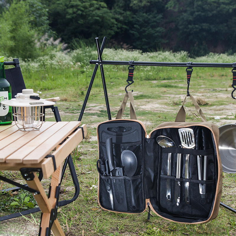 8pcs Camping Kitchen Cookware  - đánh giá và giá Home Cooking Utensil Set