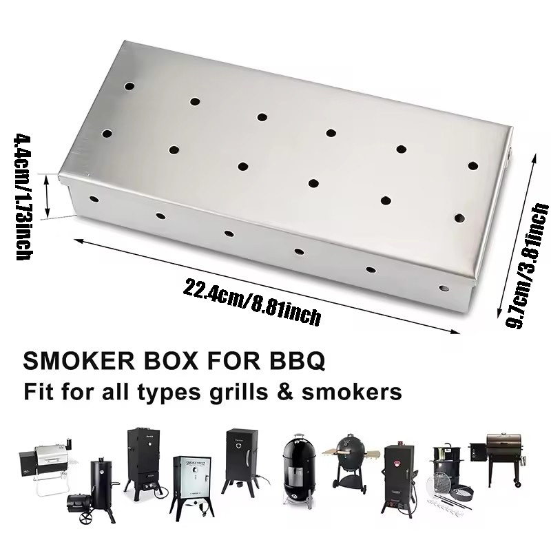 Stainless Steel Smoker Box – W - đánh giá và giá Smoker Box Wood Chip