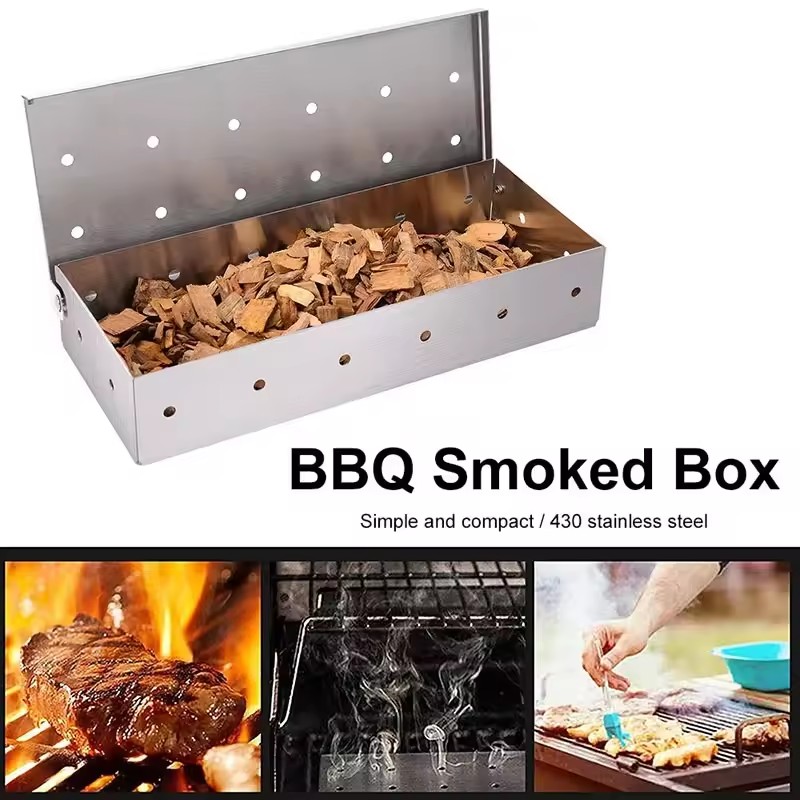 Stainless Steel Smoker Box – W - đánh giá và giá Smoker Box Wood Chip