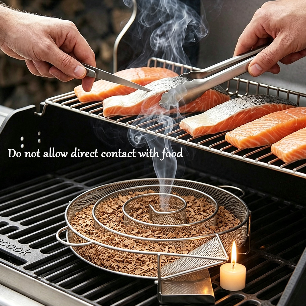 Round Stainless Steel Smoking  - đánh giá và giá Smoker Box Wood Chip