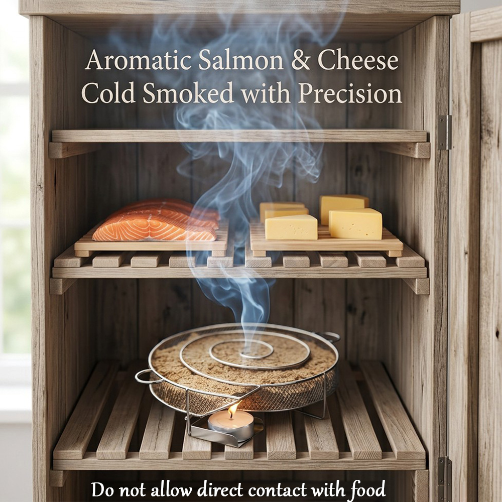 Round Stainless Steel Smoking  - đánh giá và giá Smoker Box Wood Chip