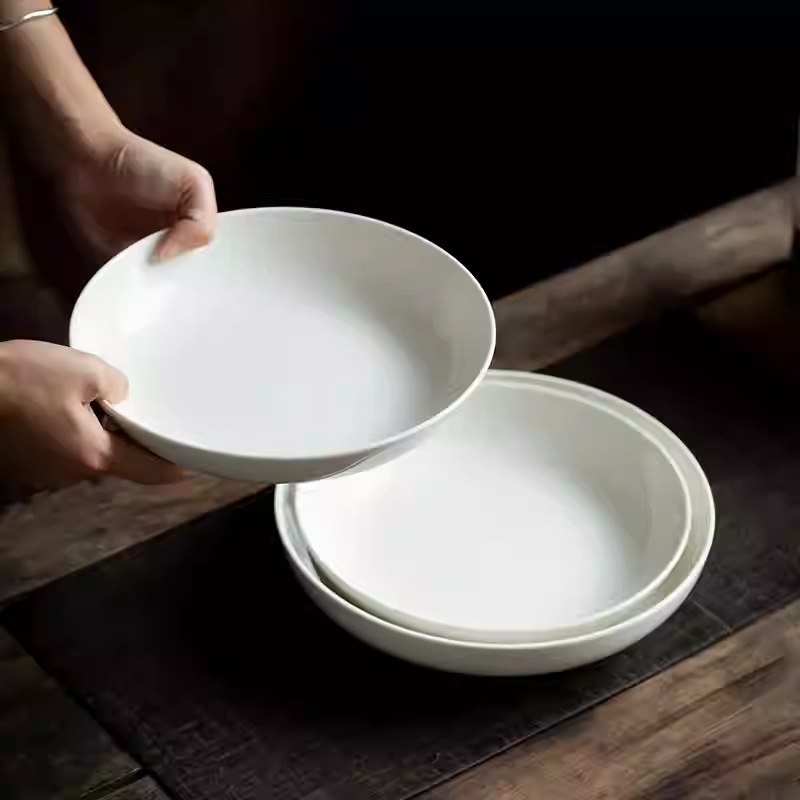 9.6 Inch White Porcelain Deep  - đánh giá và giá Home Cooking Meal