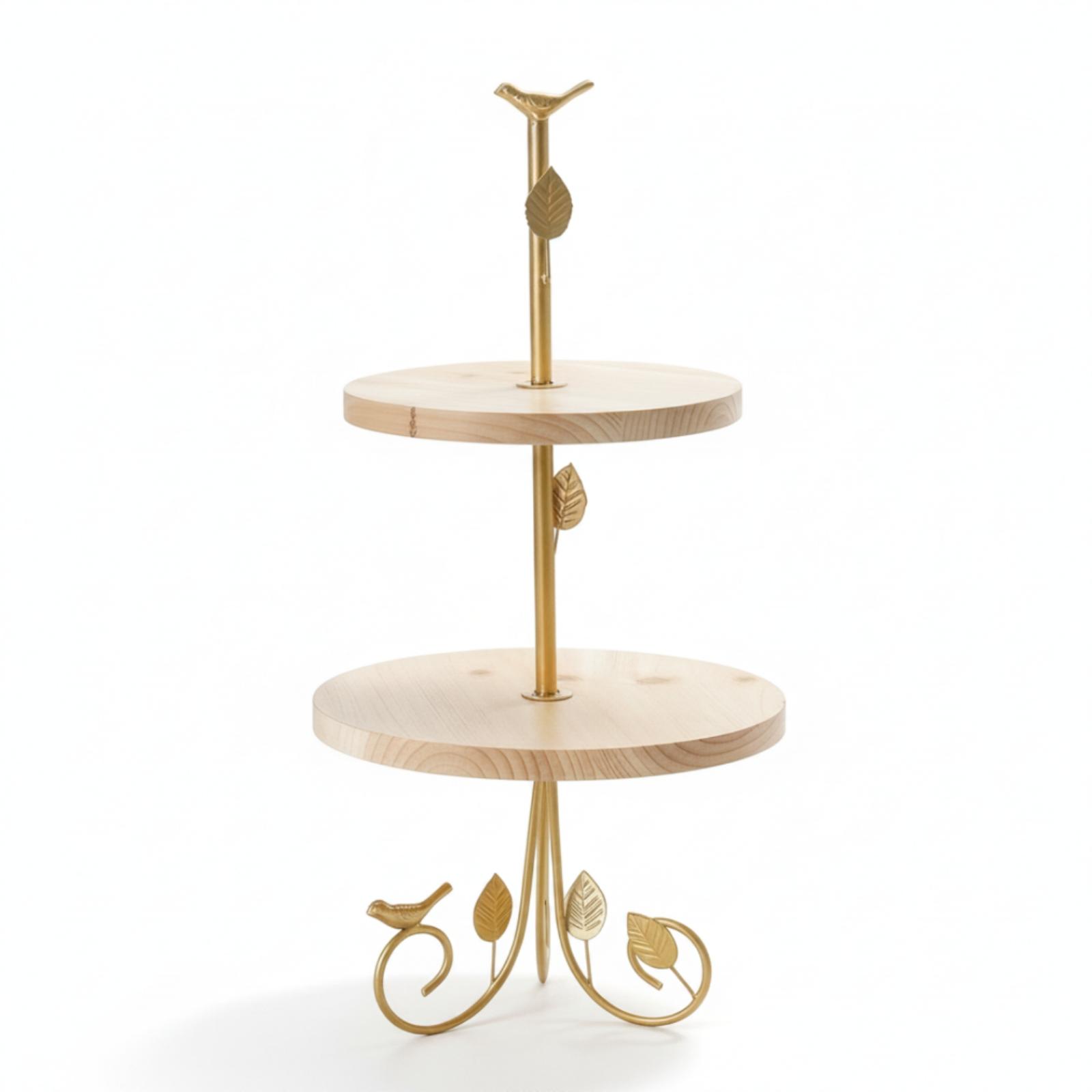 Two-Tier Dessert Stand Gold Cu - đánh giá và giá Home Cooking Host