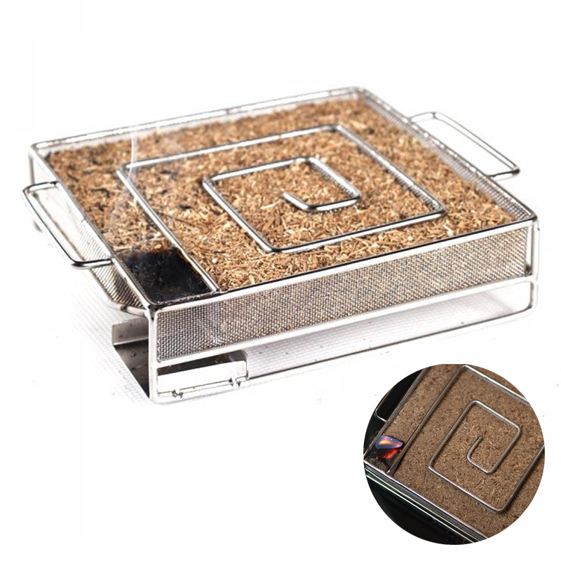 BBQ Lạnh Máy Tạo Khói Inox Vỉ  - đánh giá và giá Smoker Box Wood Chip