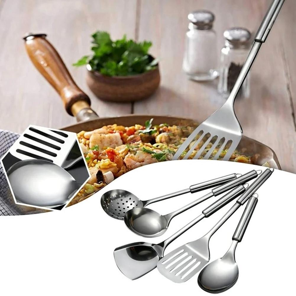 5PCS/SET Stainless Steel Pract - đánh giá và giá Home Cooking Utensil Set