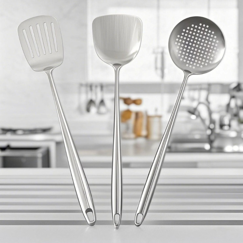 Food Stainless Steel Wok Spatu - đánh giá và giá Home Cooking Utensil Set